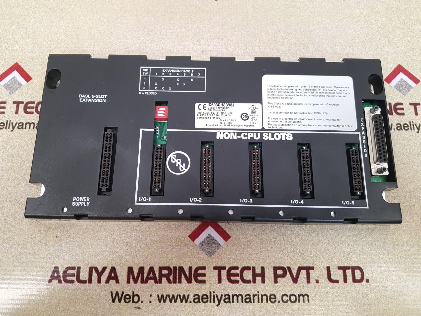Ge ic693chs398j base 5 slot expansion module