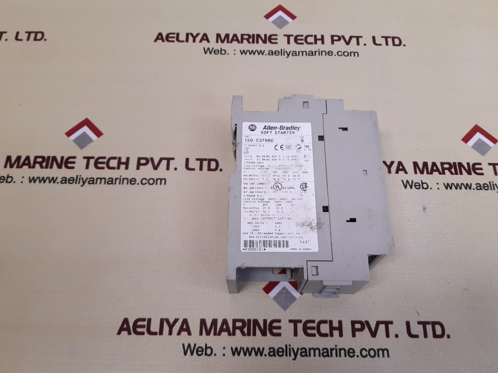 Allen-bradley 150-c37nbd ser b smc-3 soft starter