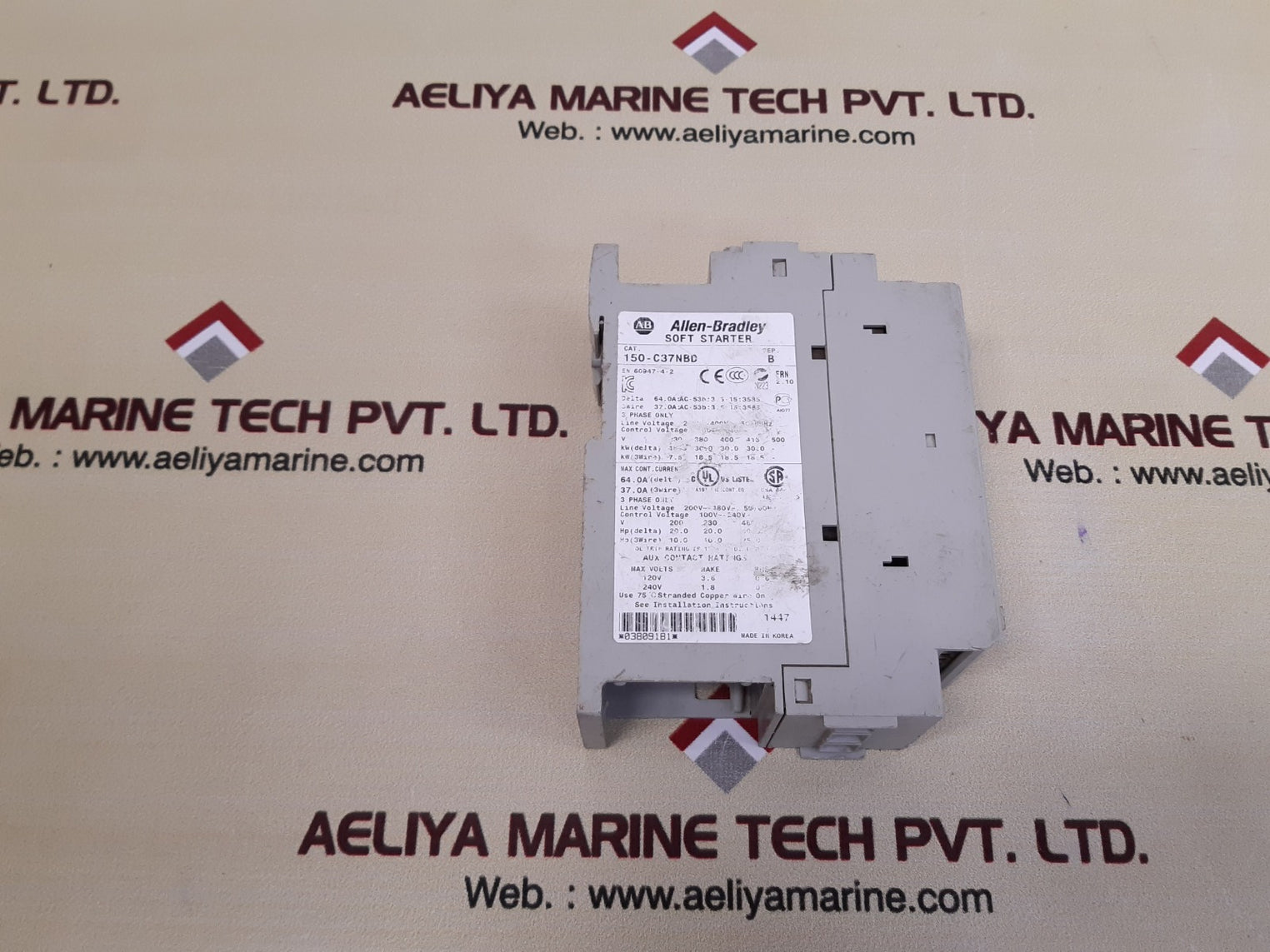 Allen-bradley 150-c37nbd ser b smc-3 soft starter