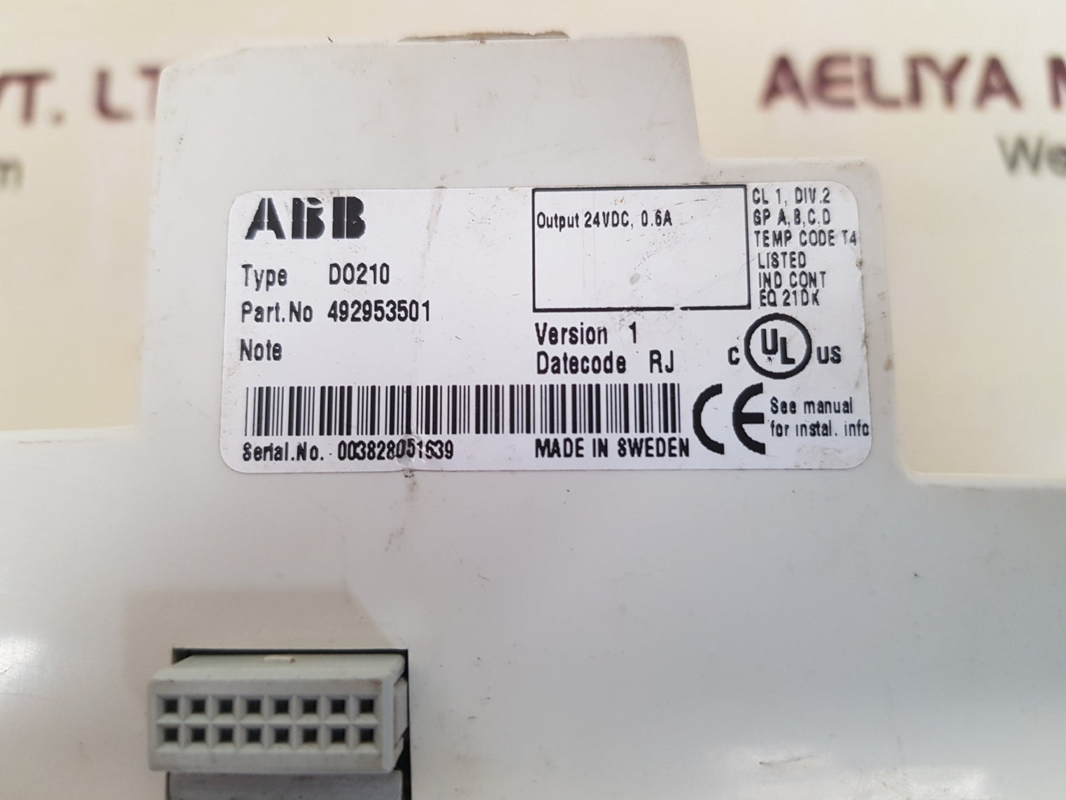 Abb do210 digital output module 492953501 version. 1