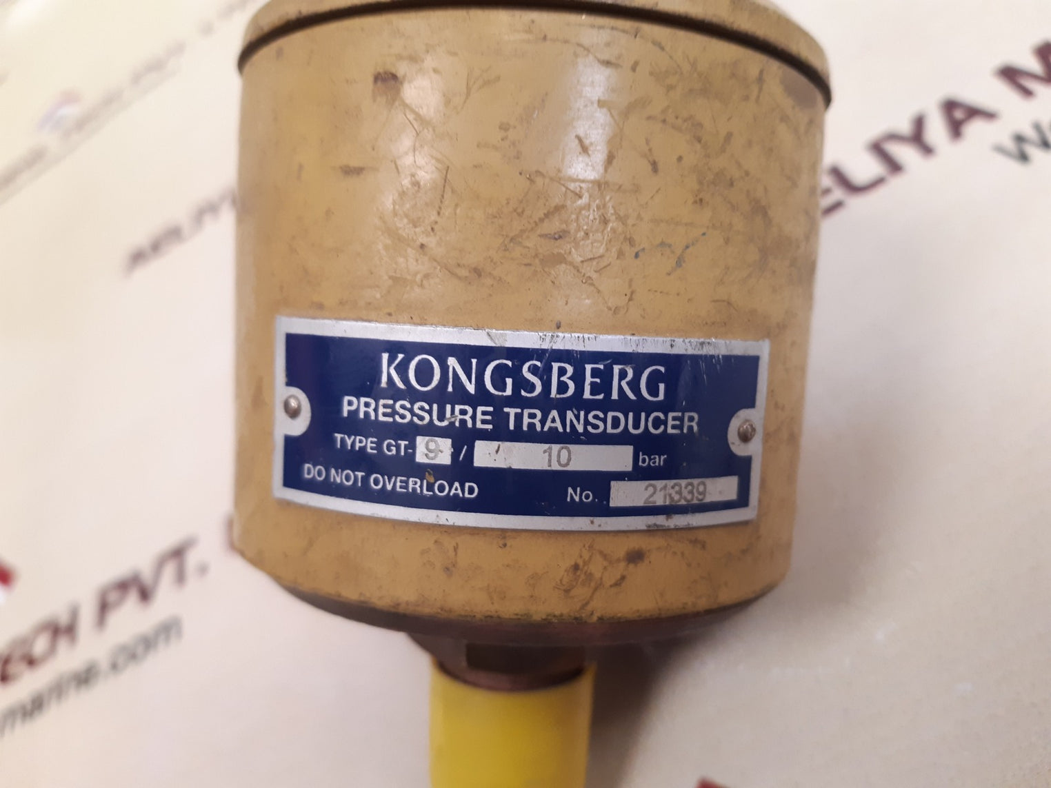 Kongsberg gt-9/10 bar pressure transducer