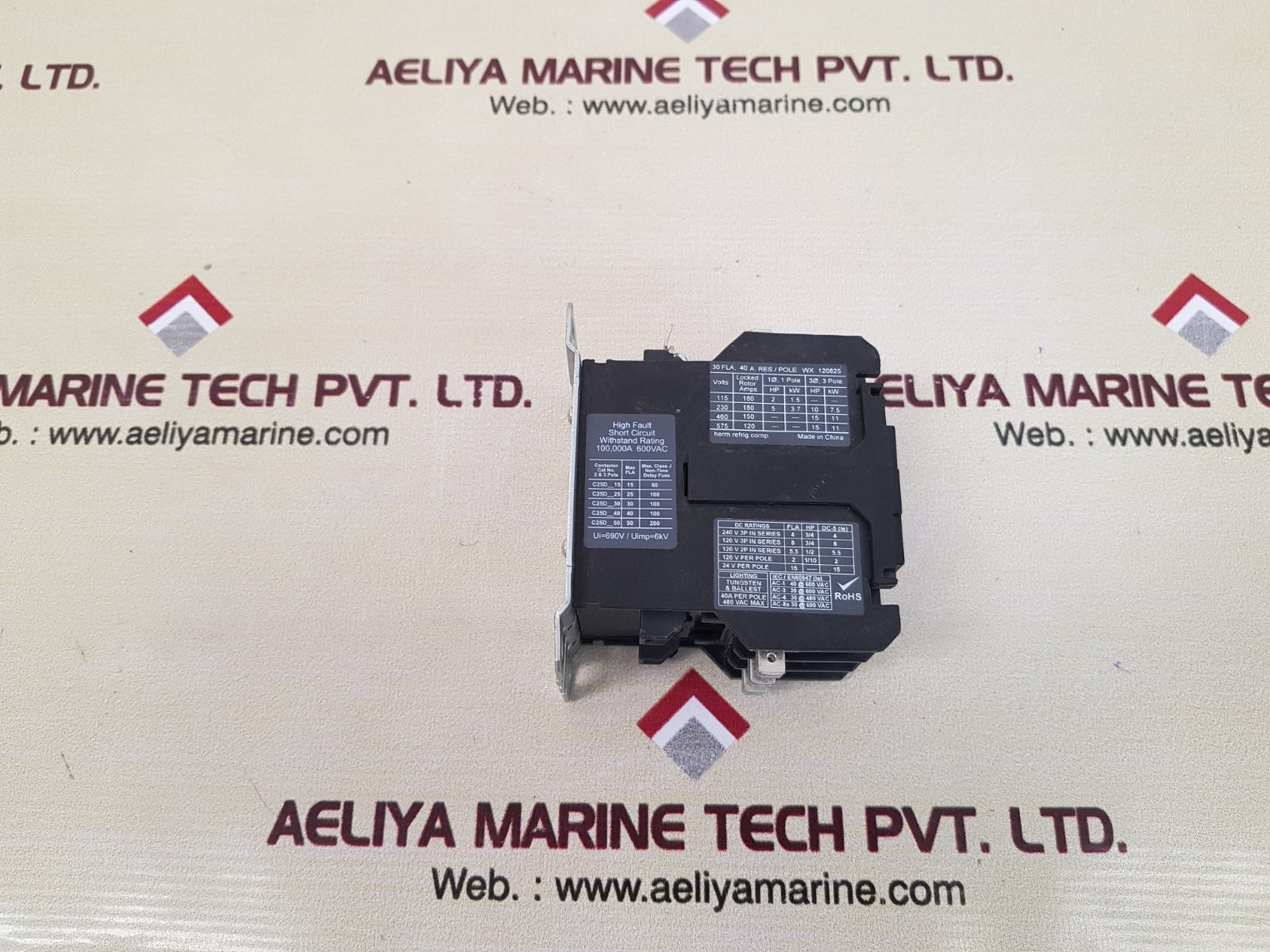 Eaton c25dnd330 ser.d1 definite purpose contactor