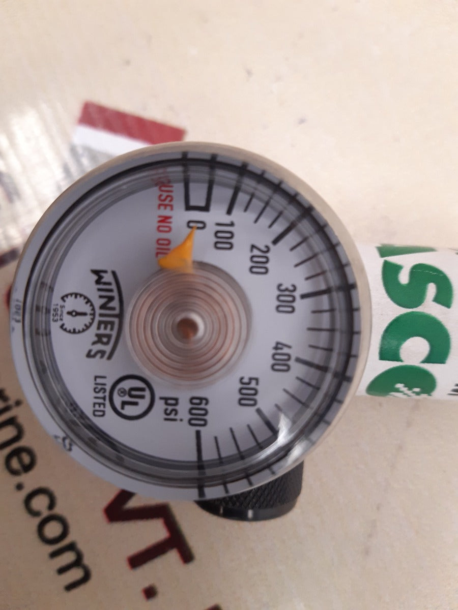 Gasco gas cylinder regulator flow 0.5 slpm 0-600 psi