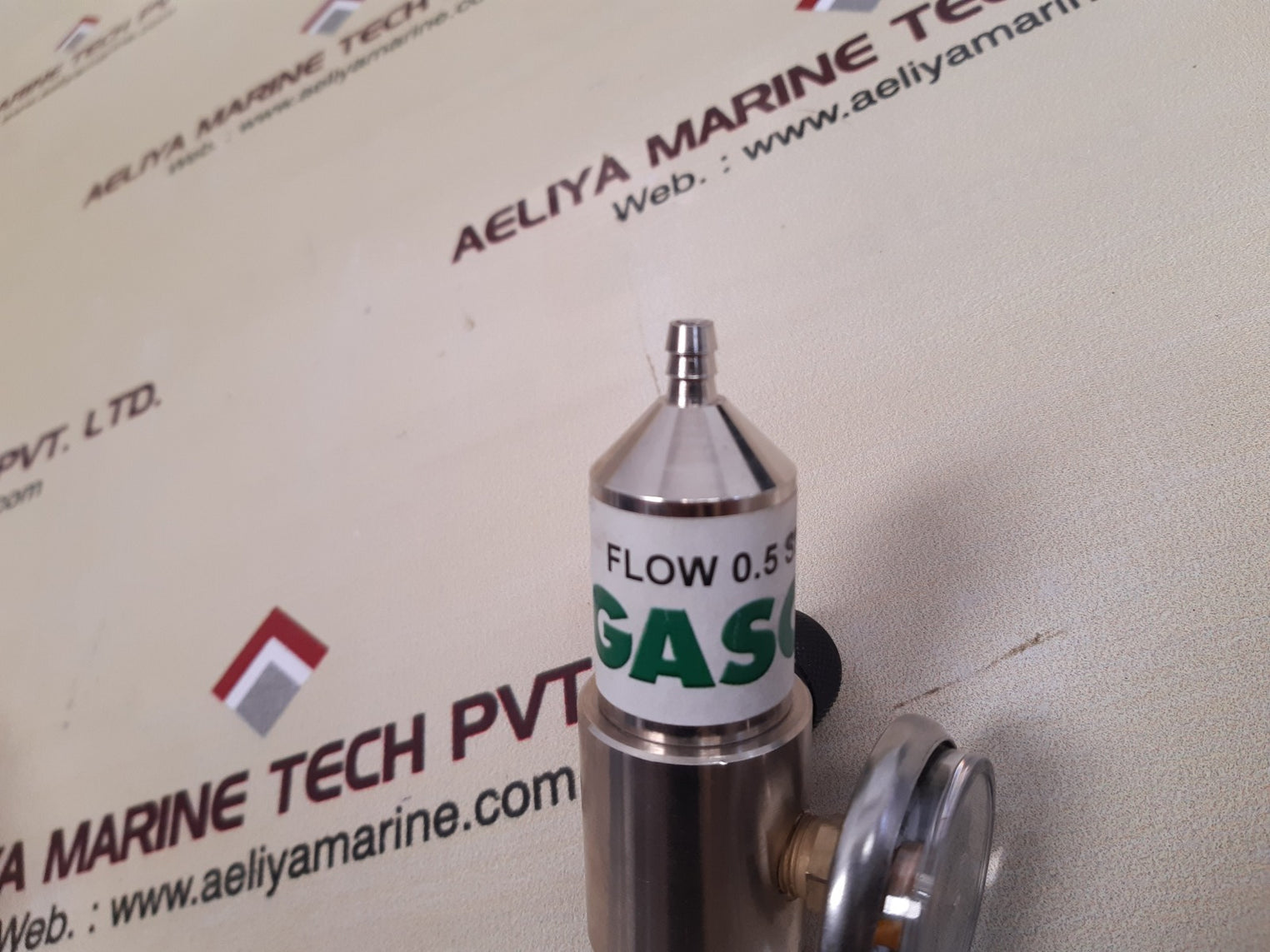 Gasco gas cylinder regulator flow 0.5 slpm 0-600 psi