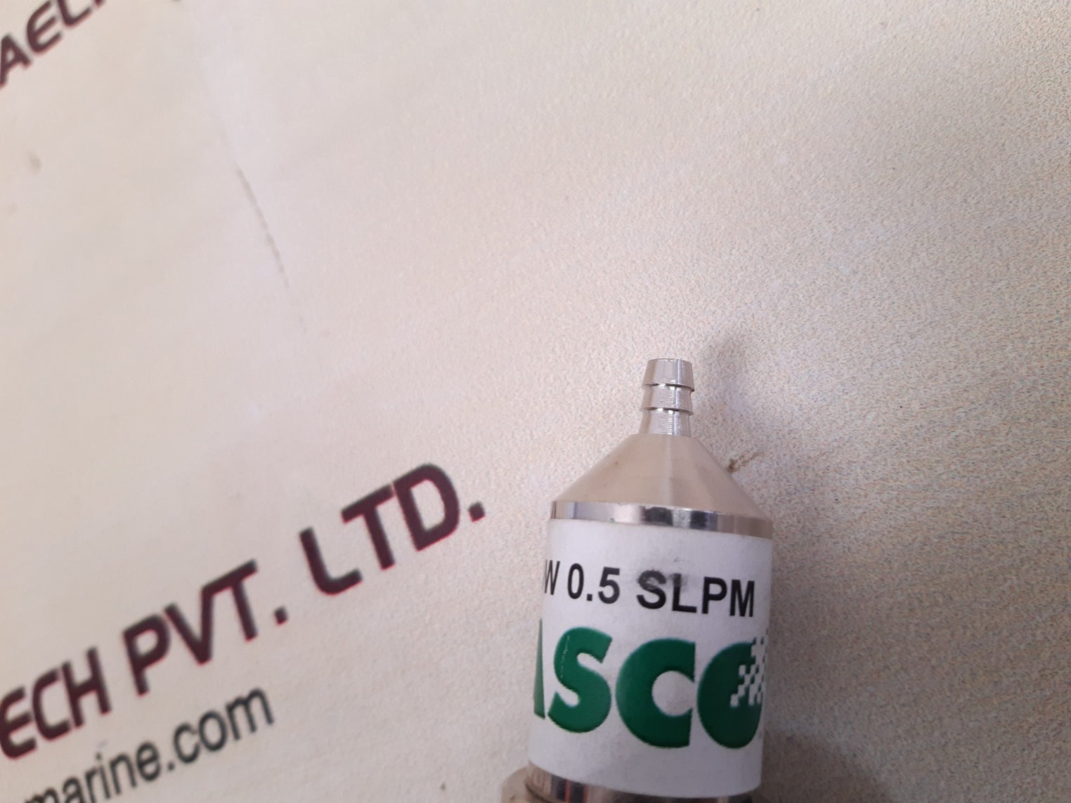 Gasco gas cylinder regulator flow 0.5 slpm 0-600 psi