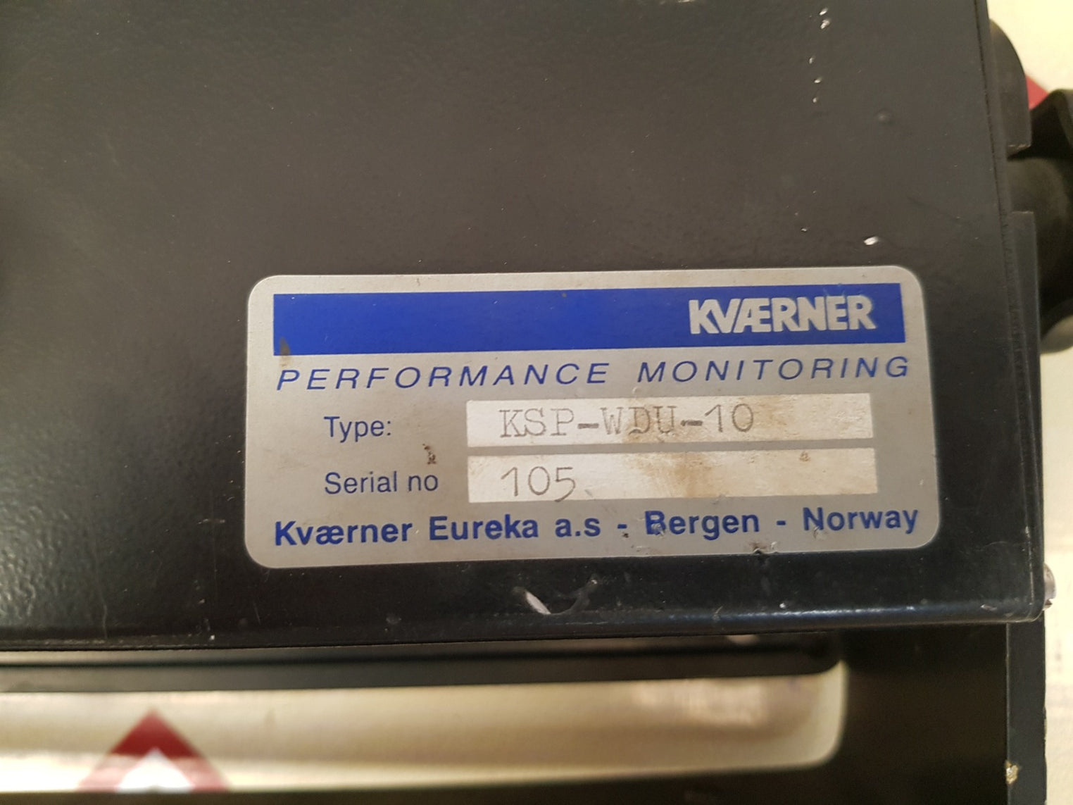 Kvaerner ksp-wdu-10 performance monitoring