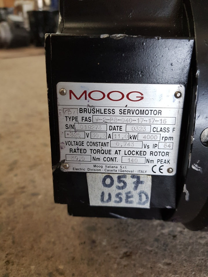 Moog w-2-p8-040-17-17-16 brushless servomotor