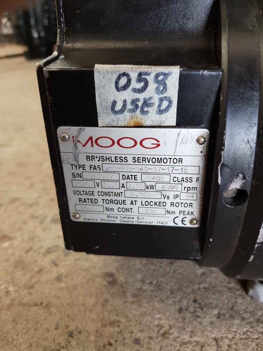 Moog w-2-p6-040-17-17-15 brushless servomotor