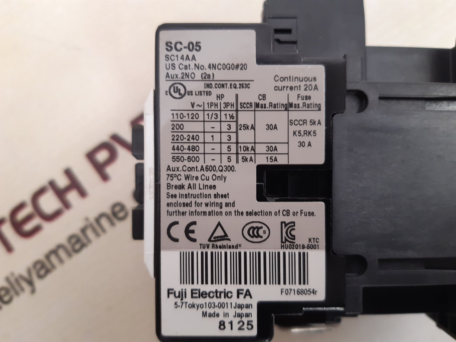 Fuji electric sc-05[13] sc14aa magnetic contactor 