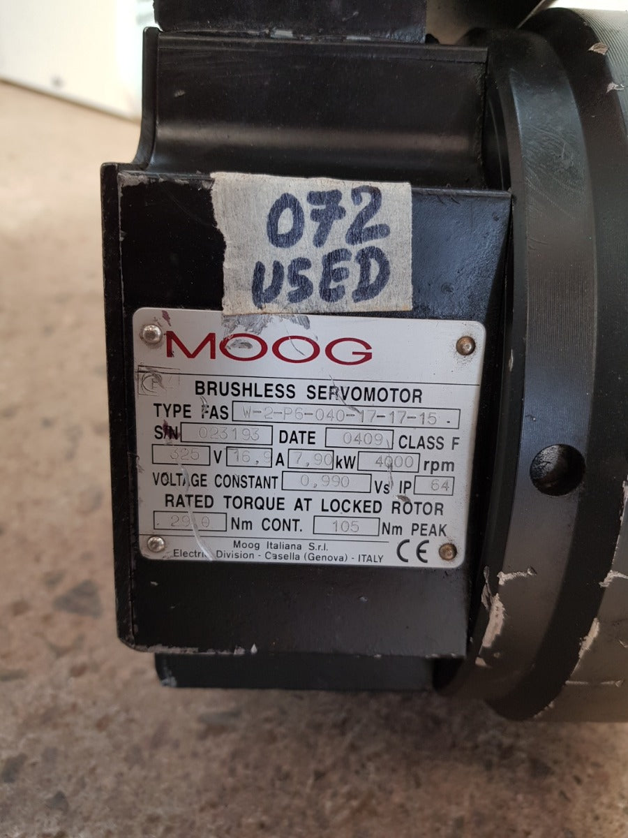 Moog w-2-p6-040-17-17-15 brushless servomotor