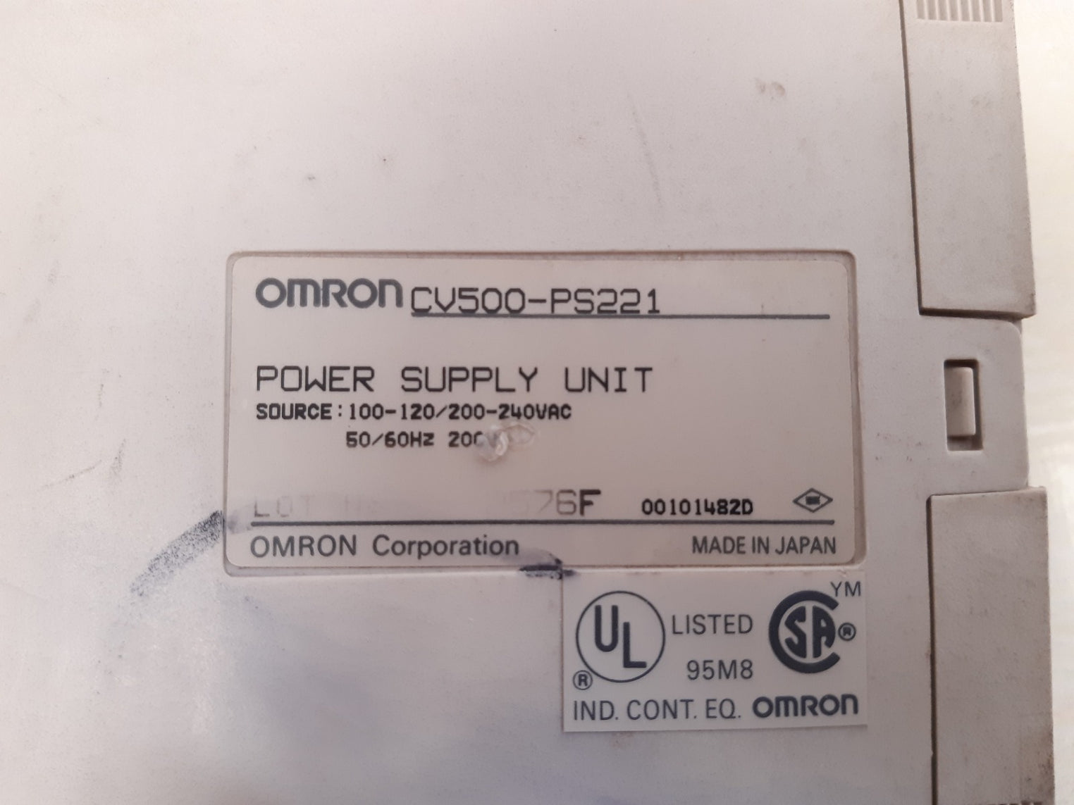 Omron cv500-ps221 power supply unit