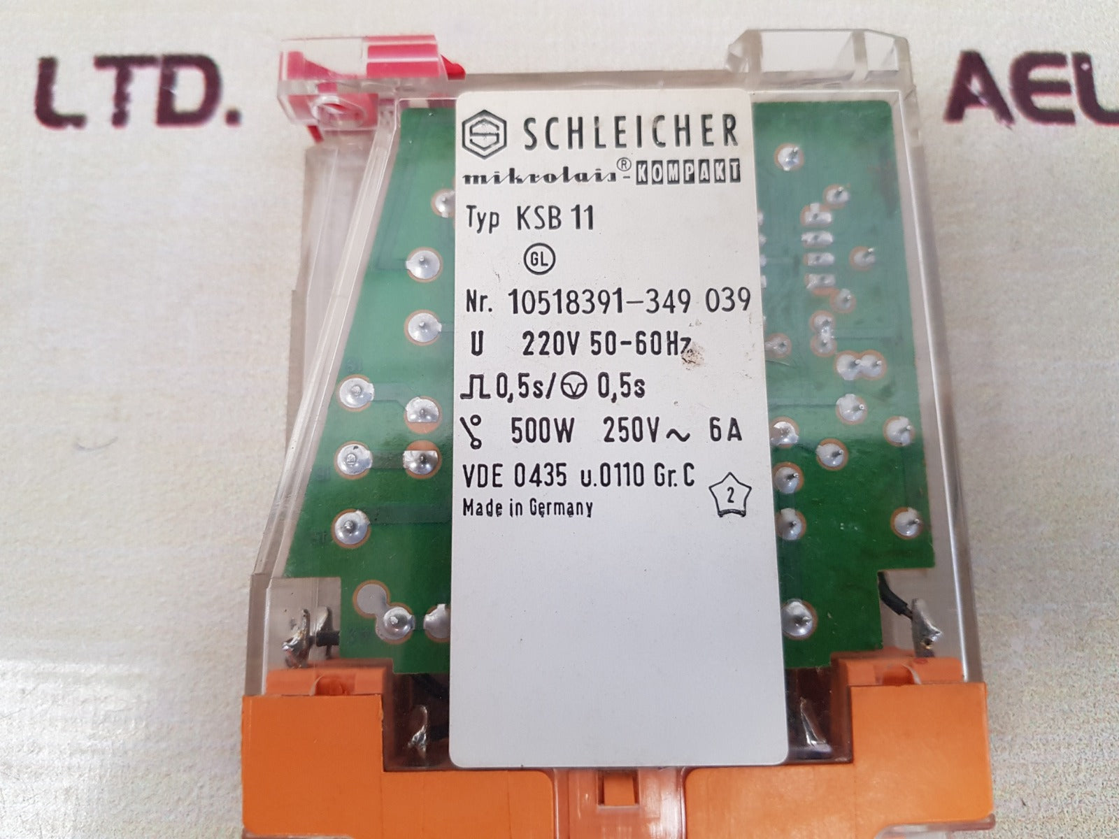 Schleicher ksb 11 10518391-349 timer relay