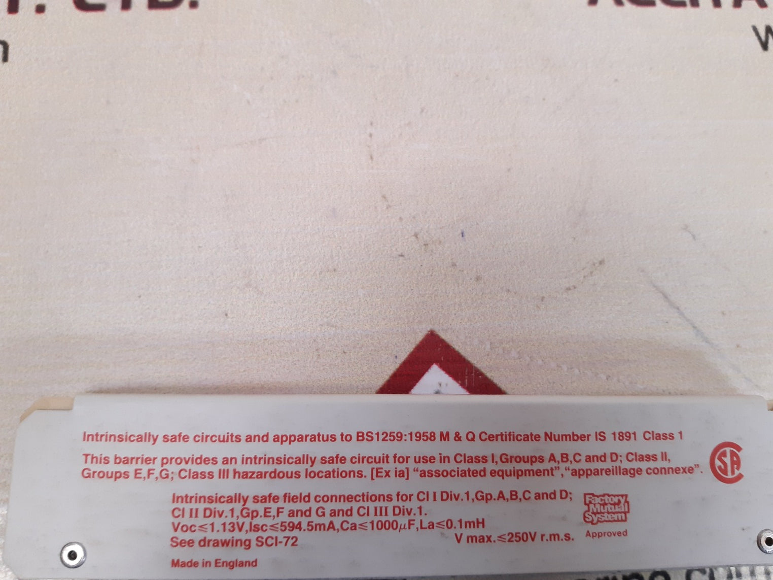 Measurement technology mtl186 shunt diode safety barrier