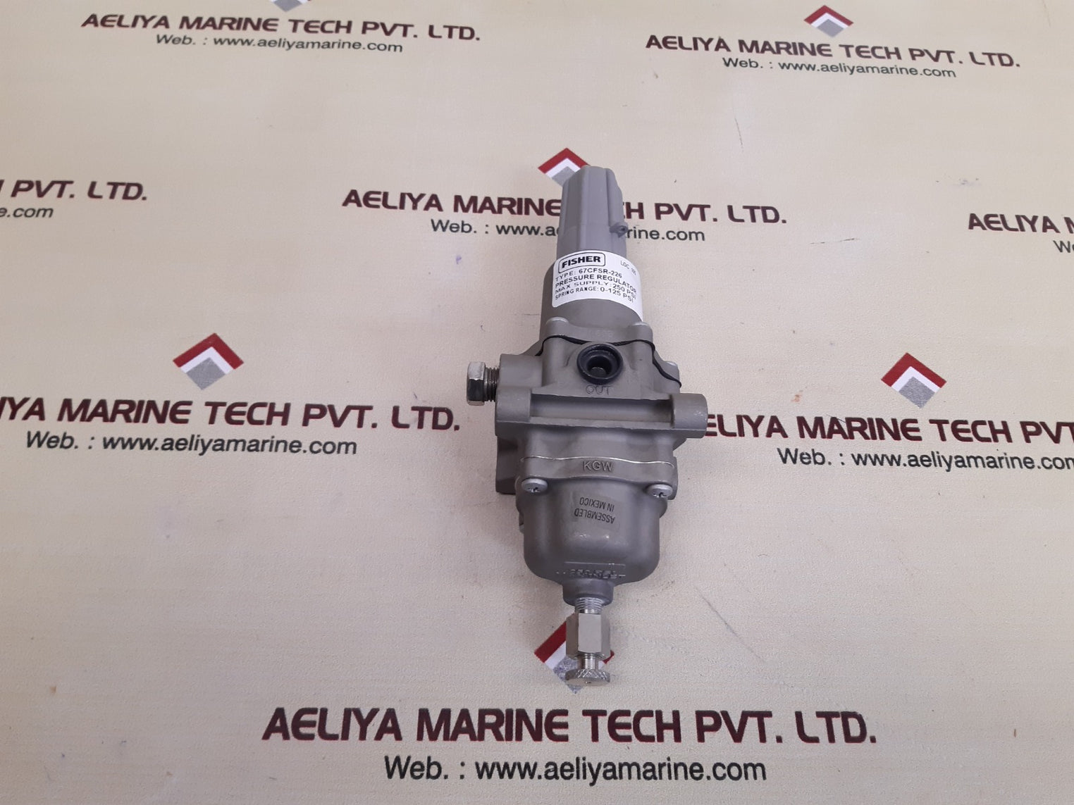 Fisher 67cfsr-226 pressure regulator range 0-125 psi