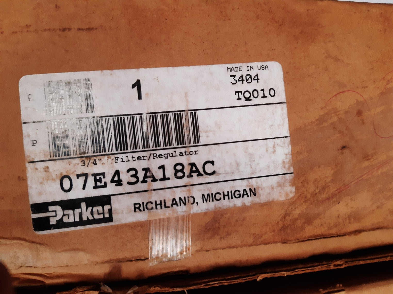 Parker 07e43a18ac pneumatic filter/ regulator