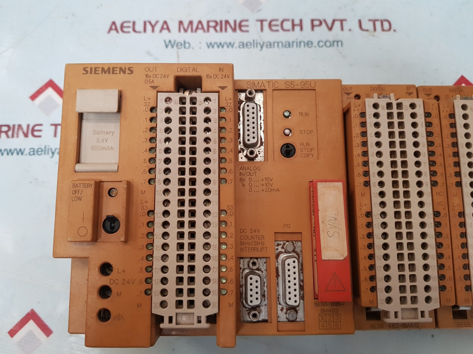 Siemens simatic s5-95u,6es5 482-8ma13,6es5 482-8ma12 module rack 