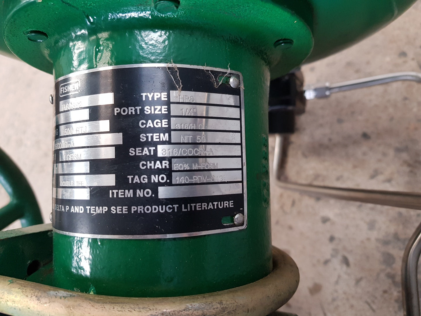 Fisher Hps Globe Valve With Fisher DVC6200 Valve Positioner IP66