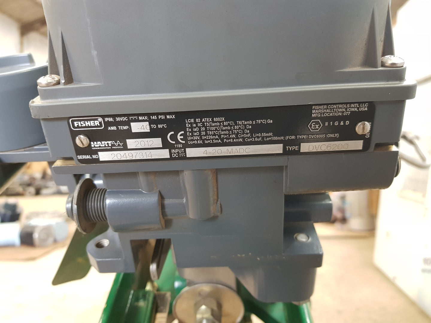 Fisher Hps Globe Valve With Fisher DVC6200 Valve Positioner IP66