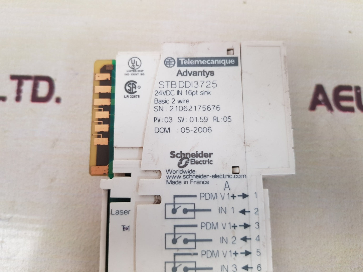 Schneider stbddi3725 advantys basic digital input module 
