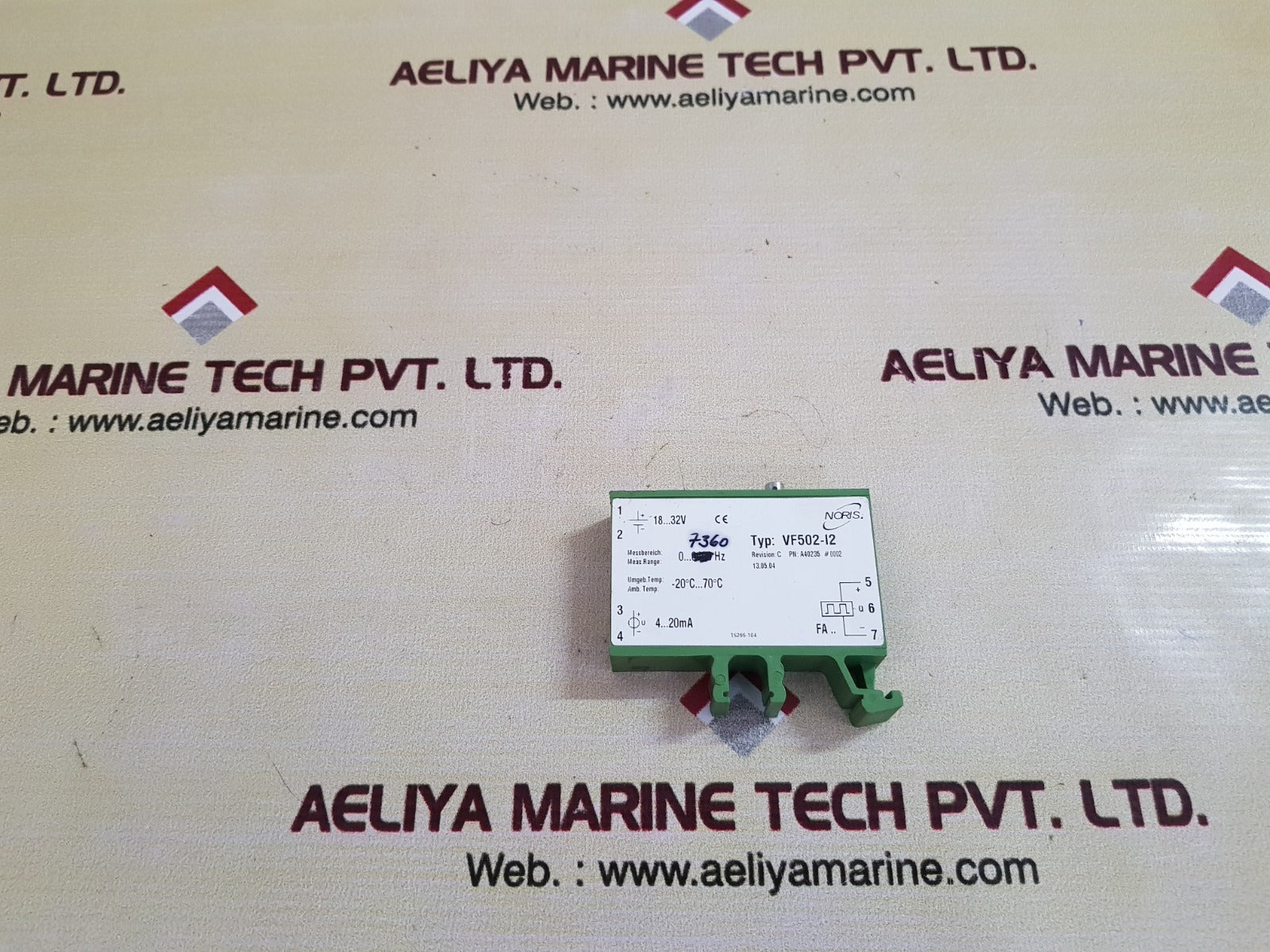Noris vf502-i2 messumformer measuring transducer a40235