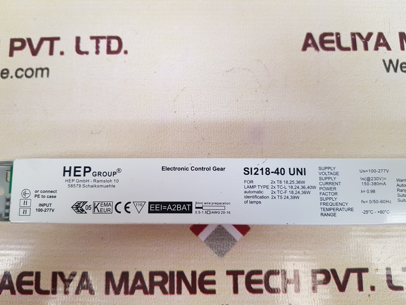 Hep si218-40 uni electronic ballast  