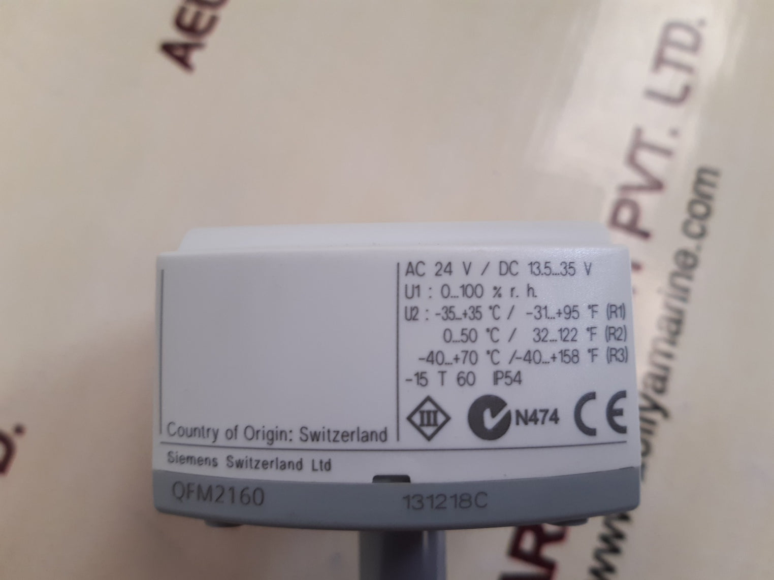 Siemens qfm2160 sensor