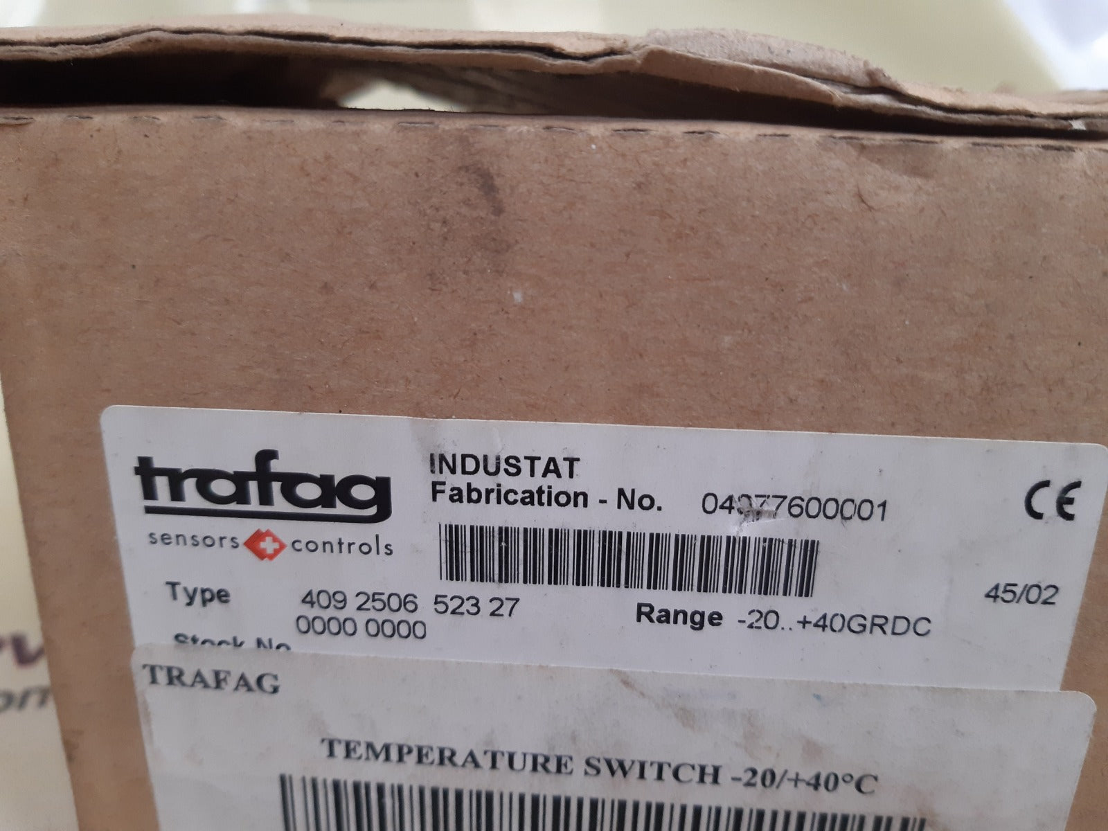 Trafag 409.2506  temperature switch thermostat 