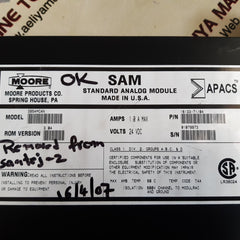 Moore 39samcan 16133-71/04 apacs sam standard analog module