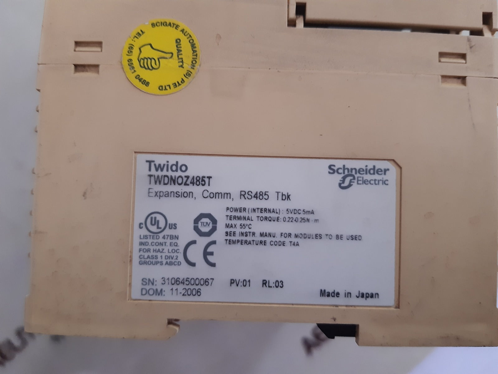 Schneider electric/ telemecanique  twdnoz485t module rack 