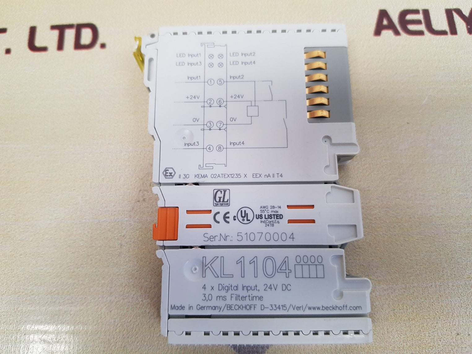 Beckhoff kl1104 4x digital input module 