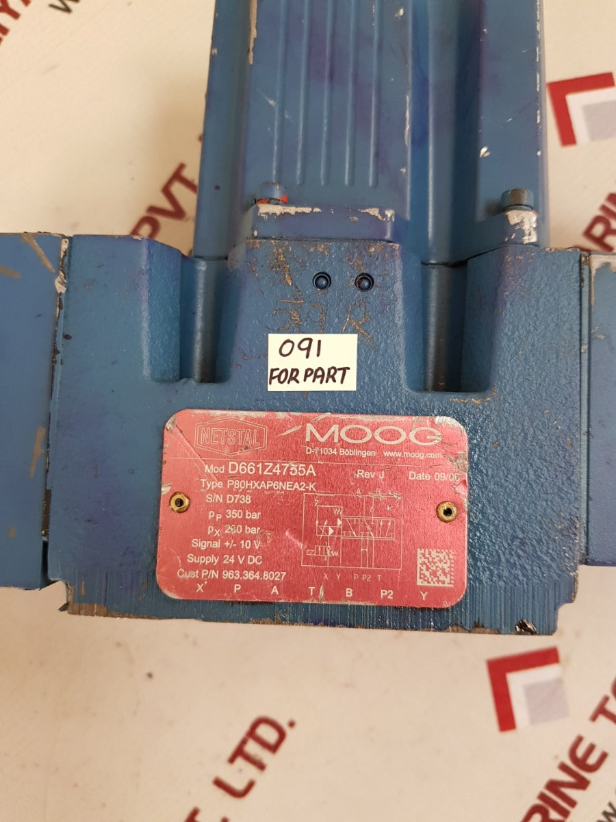 Moog p80hxap6nea2-k hydraulic valve