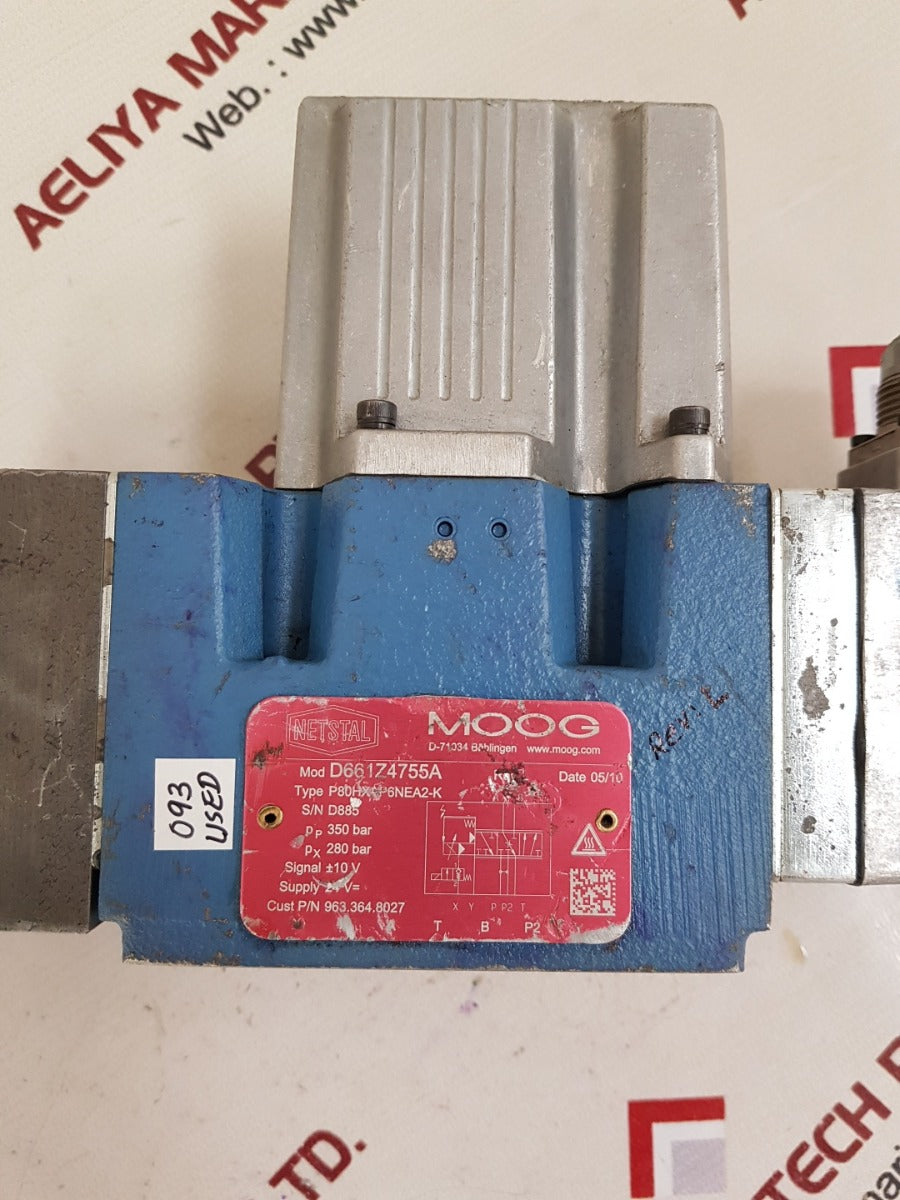 Moog d661z4755a hydraulic valve p80hxap6nea2-k