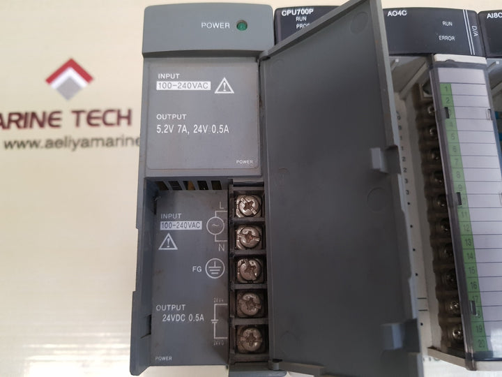 Allen-bradley/samsung nx700 with cpu700p,ao4c,ai8c,x16d,rtd8,y16r module rack