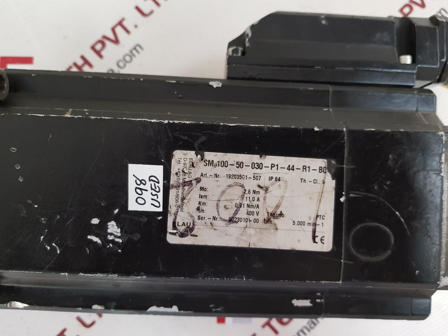 Elau sm 100-50-030-p1-44-r1-b0 servo motor