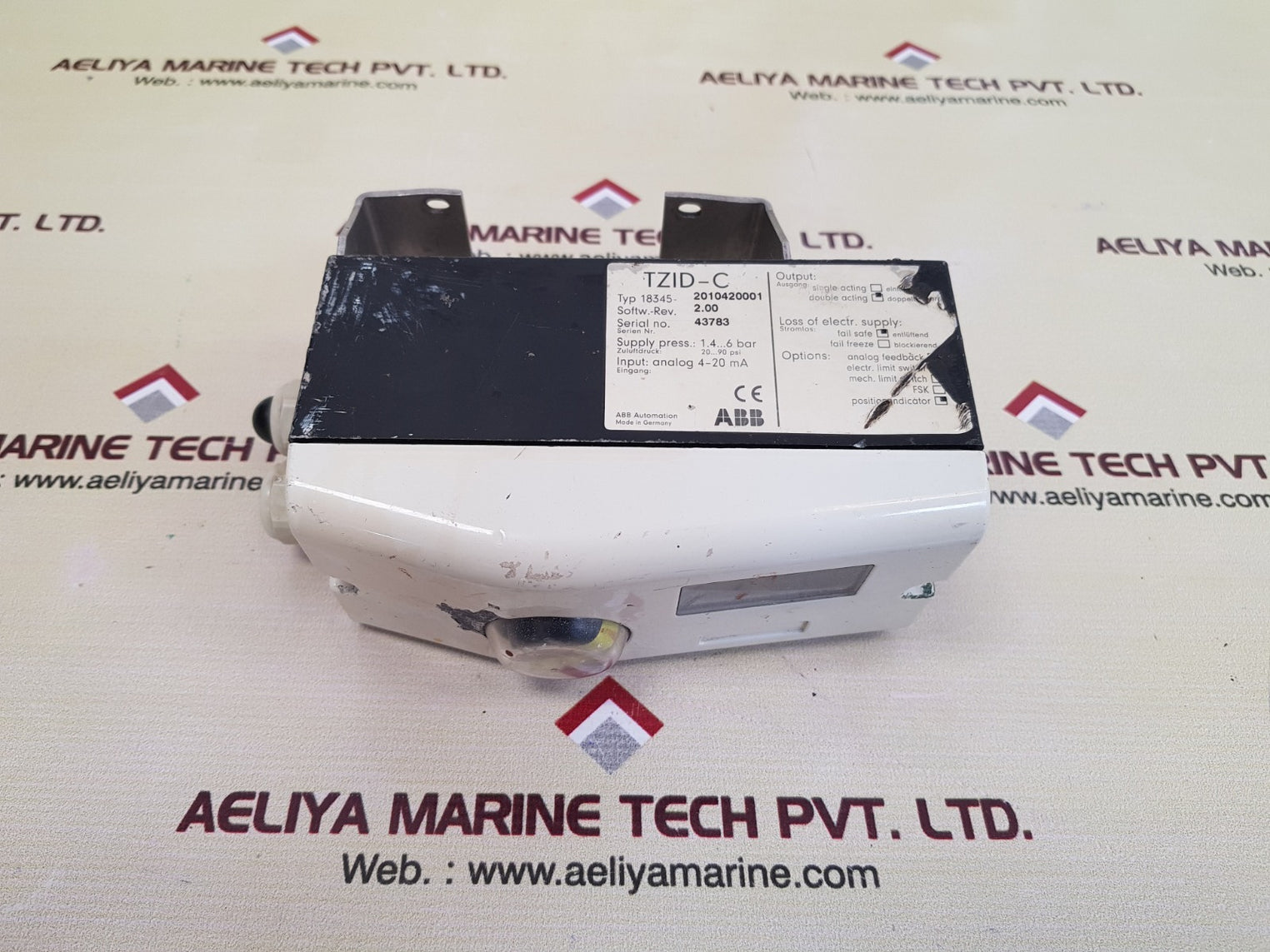 Abb tzid-c 18345- 2010420001 electro pneumatic positioner rev.2.0