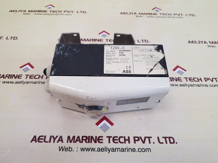 Abb tzid-c 18345- 2010420001 electro pneumatic positioner rev.2.0