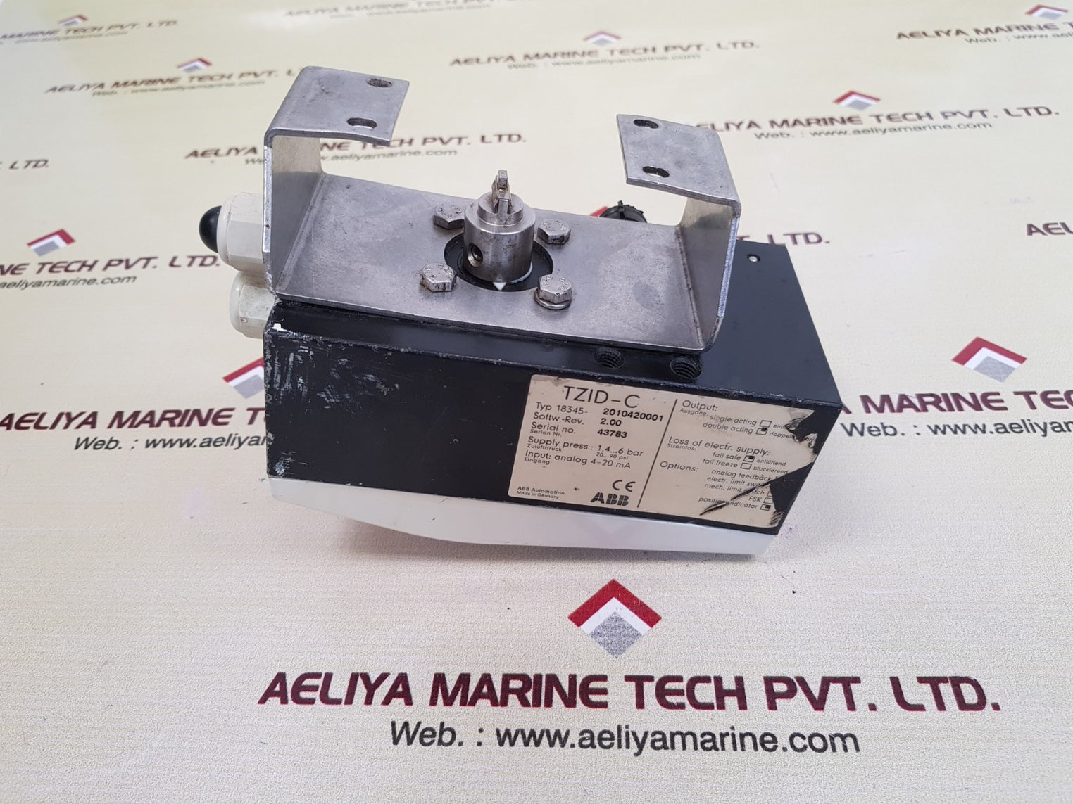 Abb tzid-c 18345- 2010420001 electro pneumatic positioner rev.2.0