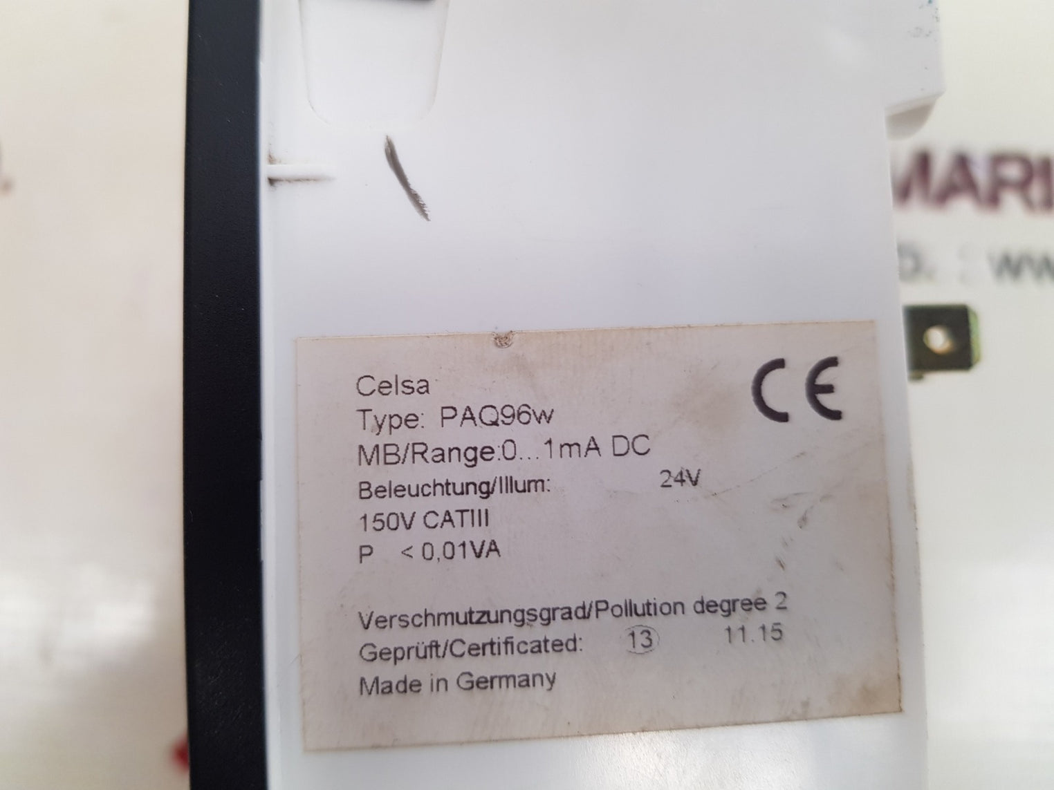 Celsa paq96w rpm meter 0-1500