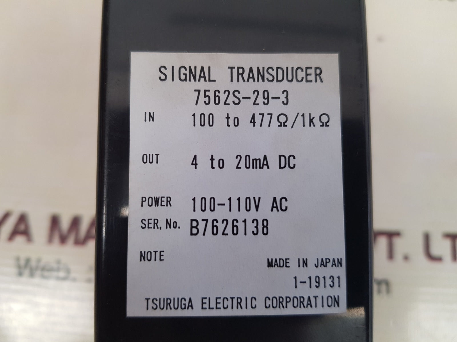Tsuruga 7562s-29-3 potentiometer transducer