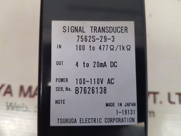 Tsuruga 7562s-29-3 potentiometer transducer