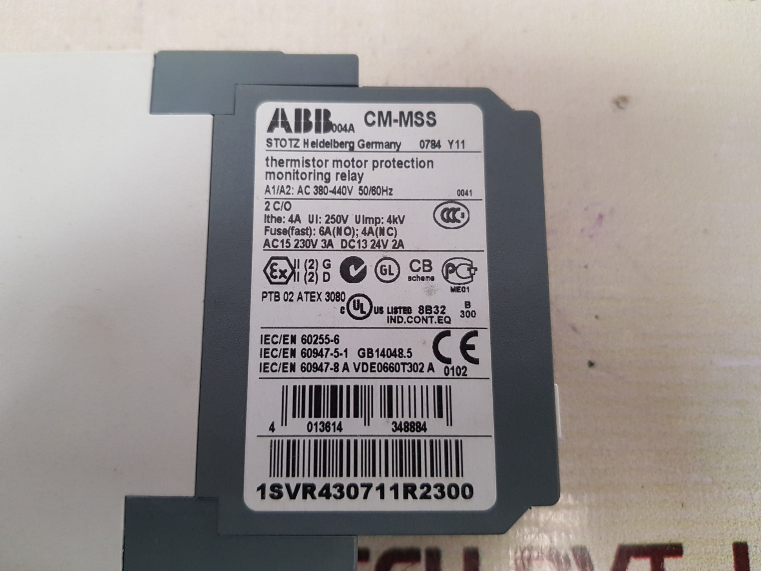 Abb cm-mss thermistor motor protection relay 1svr430711r2300 