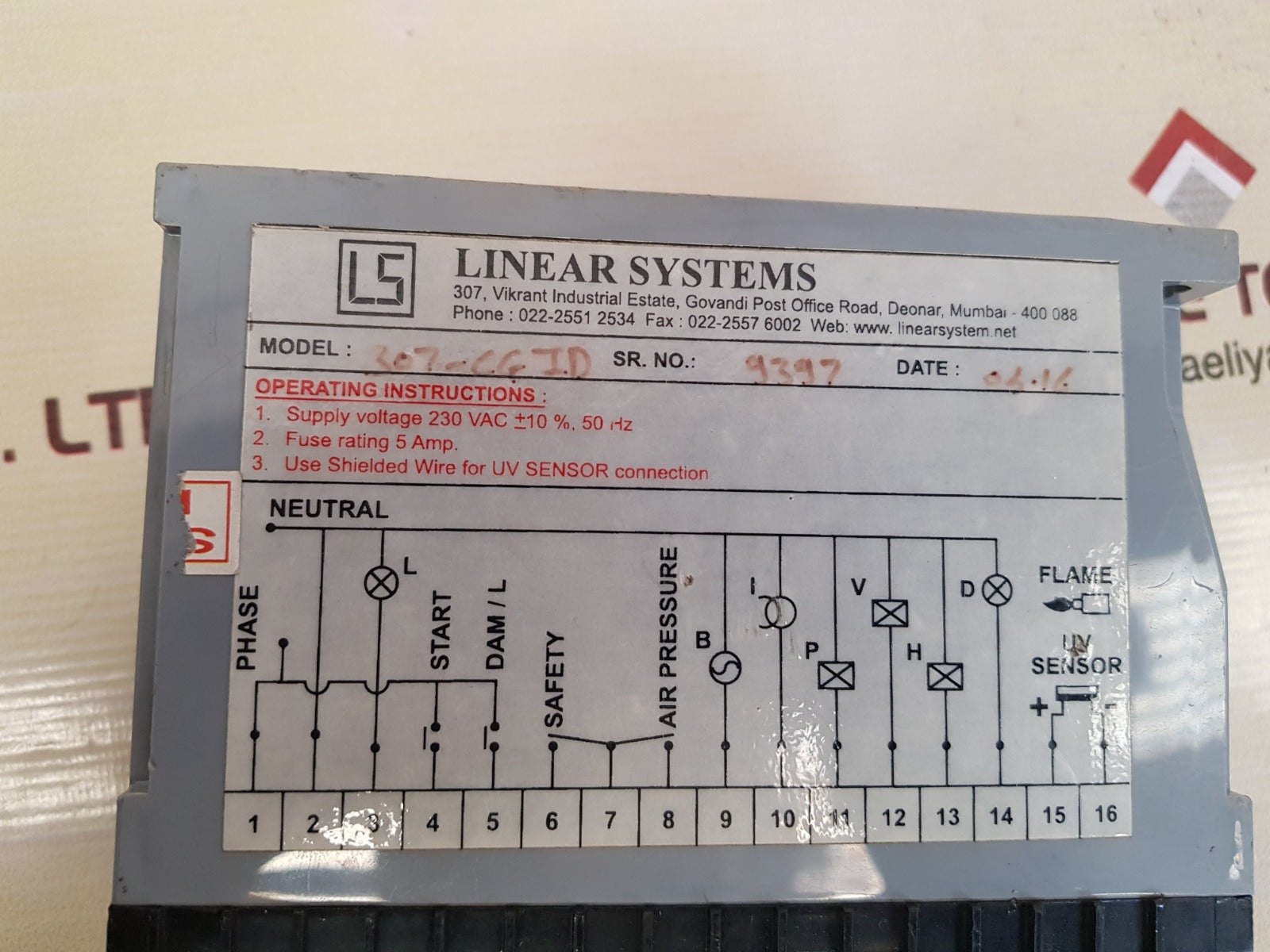 Linear systems 307-cgid sequence controller – Aeliya Marine Tech