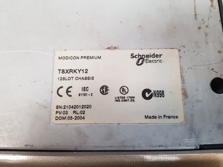 Schneider tsxrky12 12 slot chassis rack