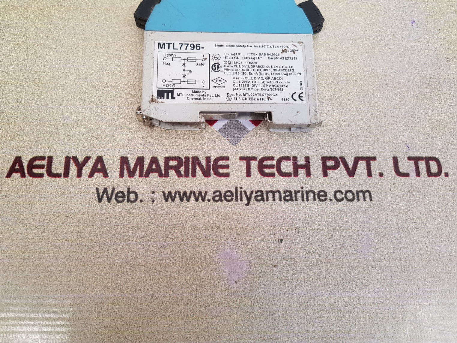 Mtl instruments mtl7796- safe zener barriers