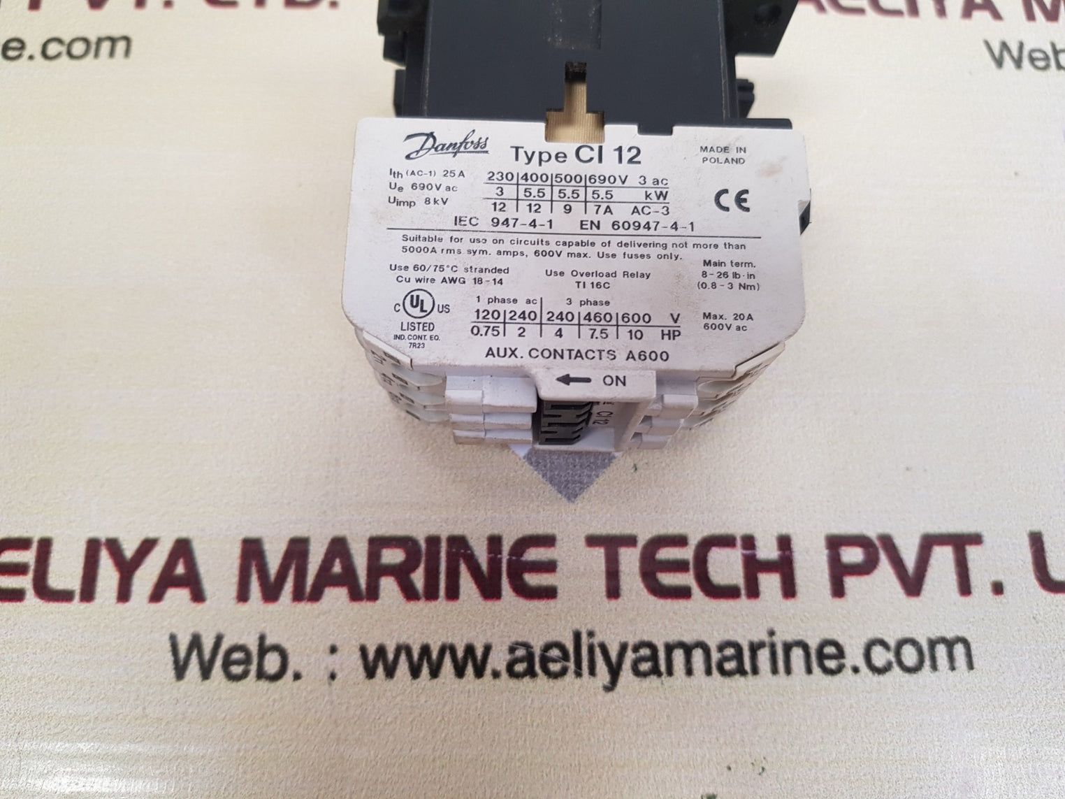 Danfoss ci 12 contactor  75°c