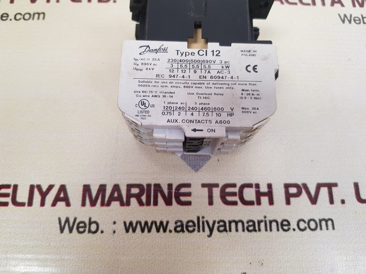 Danfoss ci 12 contactor  75°c