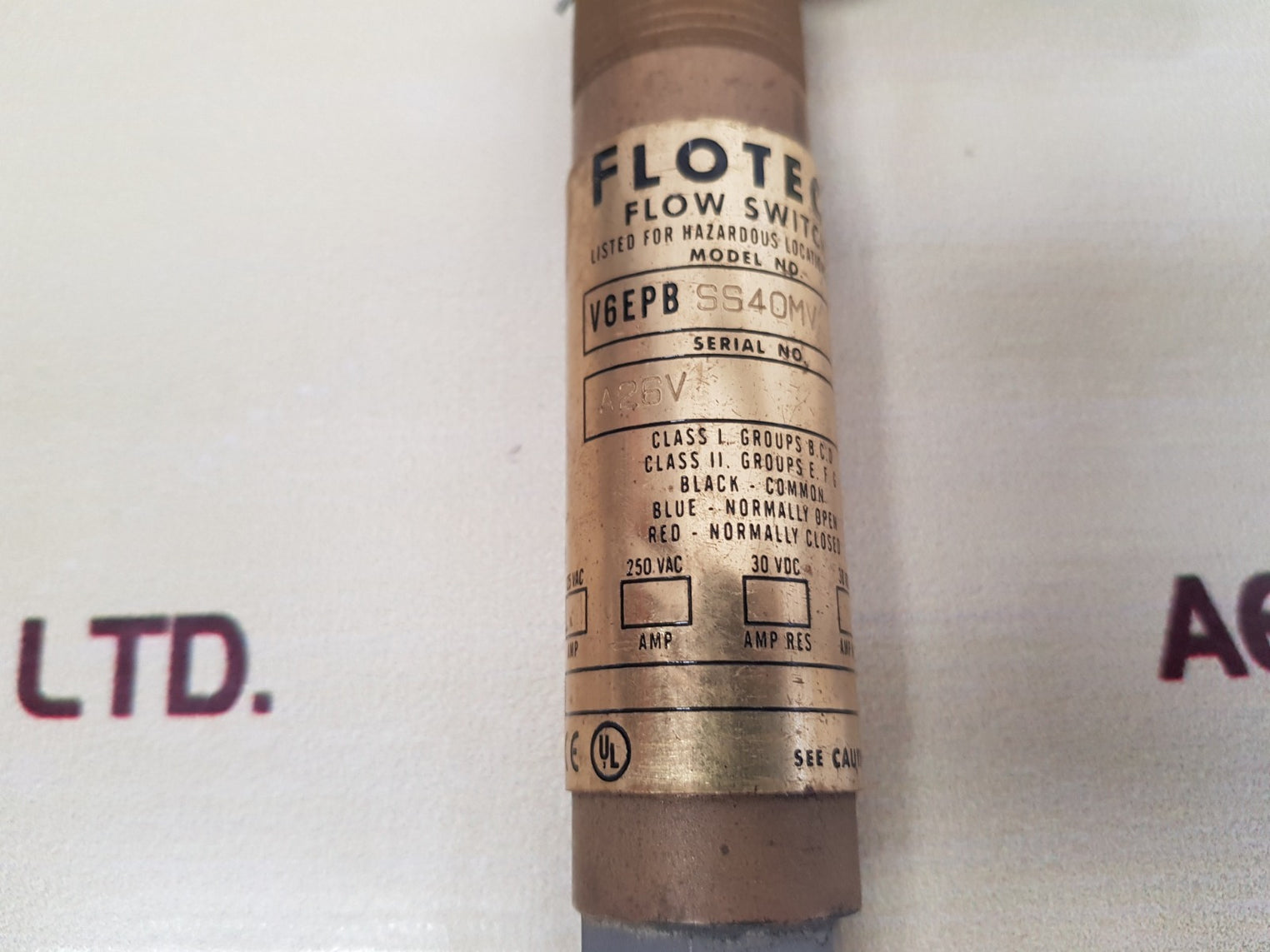 Flotect v6epb ss40mv flow switch