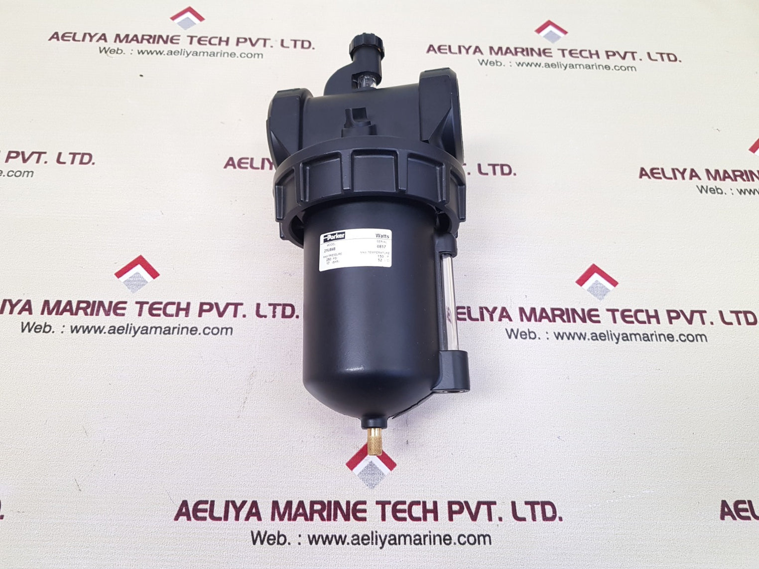 Parker 21u848 air line lubricator 250 psi 