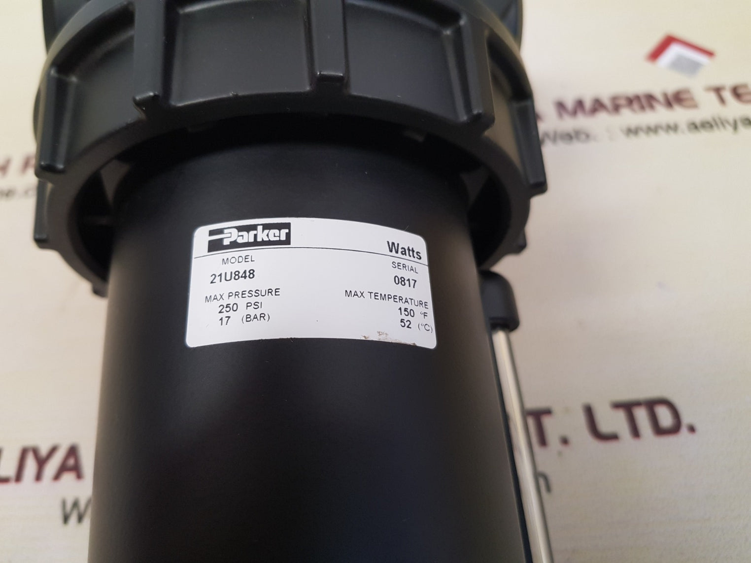 Parker 21u848 air line lubricator 250 psi 