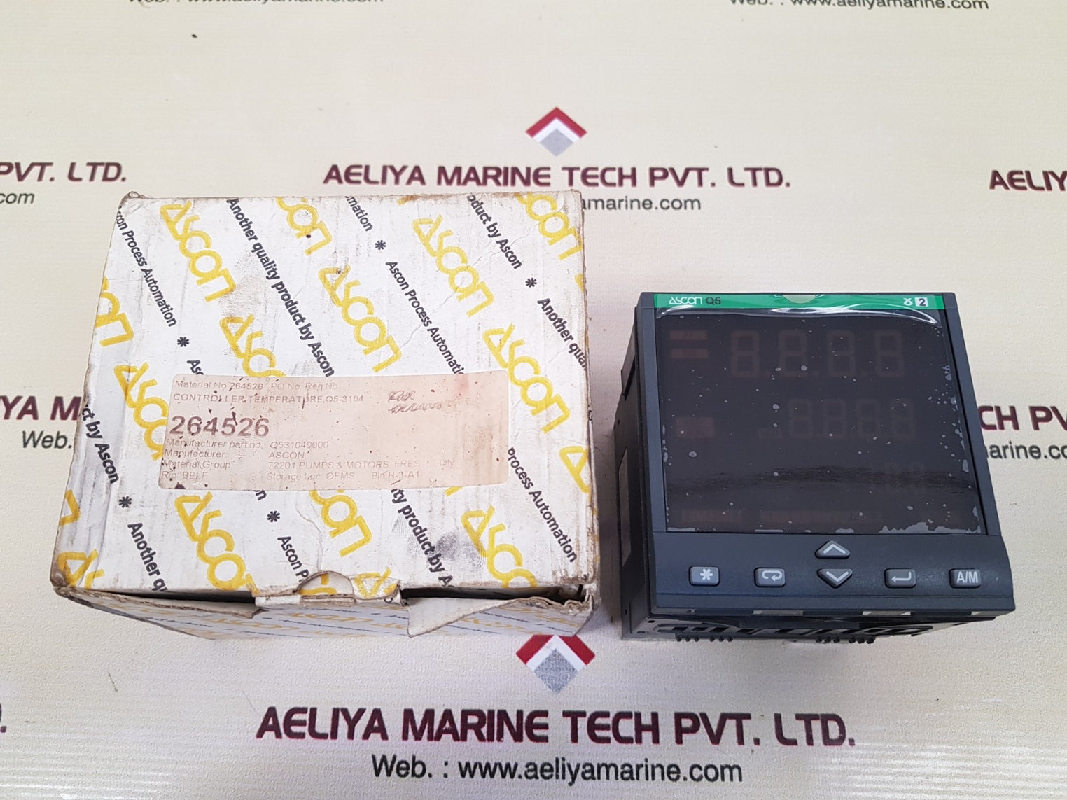 Ascon q5-3104-0000 display temperature controller 